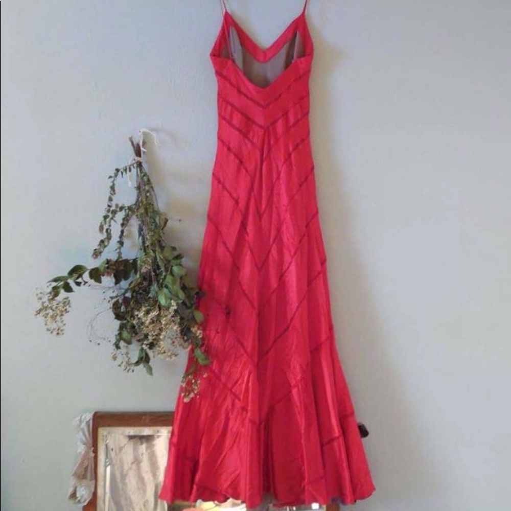 Dolce and jovani red silk gown